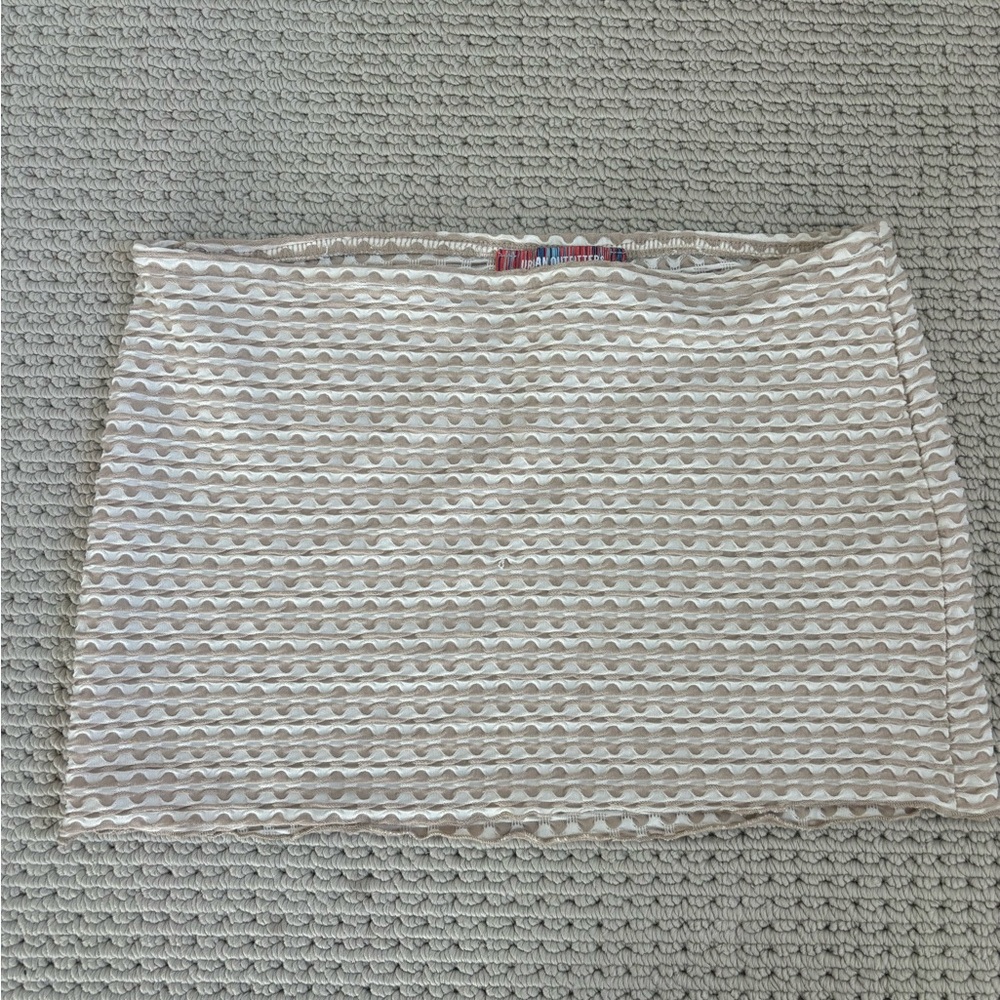Urban Outfitters Cream Textured Mini Tube Top